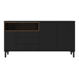 Wooden Sideboard With 3 Doors And 3 Drawers - Roomers