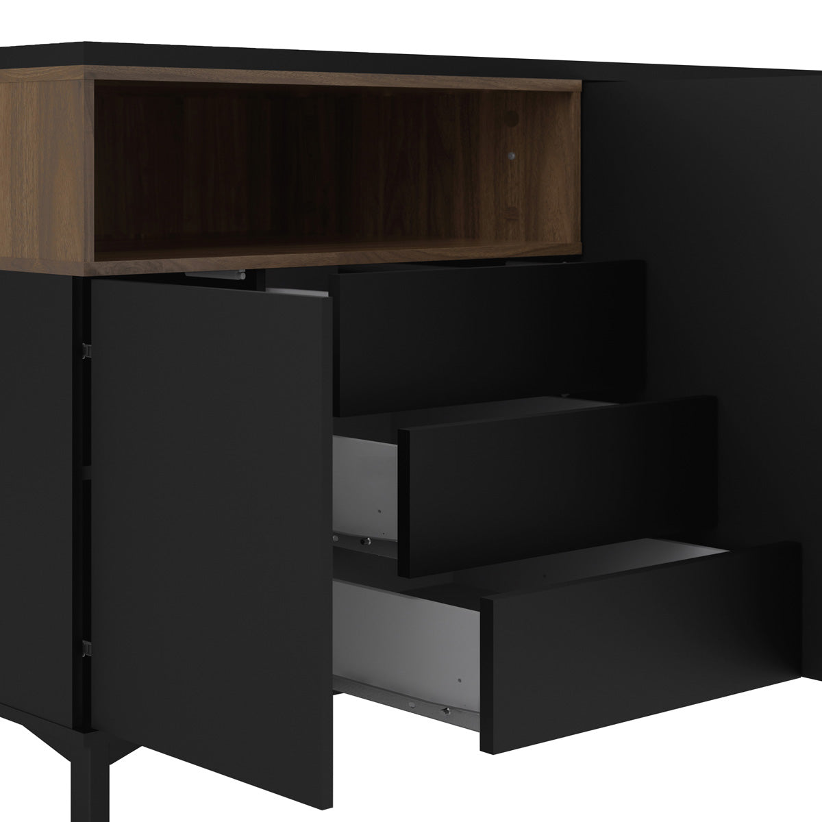 Wooden Sideboard With 3 Doors And 3 Drawers - Roomers