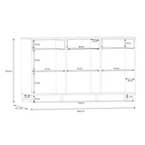 Wooden Sideboard With 3 Doors And 3 Drawers - Sali