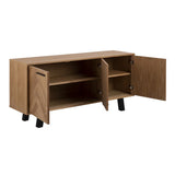 Wooden Sideboard With 3 Doors in Herringbone Effect - Brighton