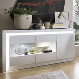 Wooden Sideboard With 3 Doors And LED Lights - Lyon