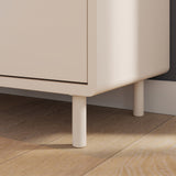 Wooden Sideboard With 3 Doors And Open Shelves - Playly