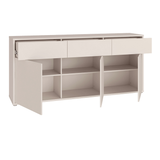 Wooden Sideboard With 3 Push-to-Open Doors And 3 Drawers - Alice Springs