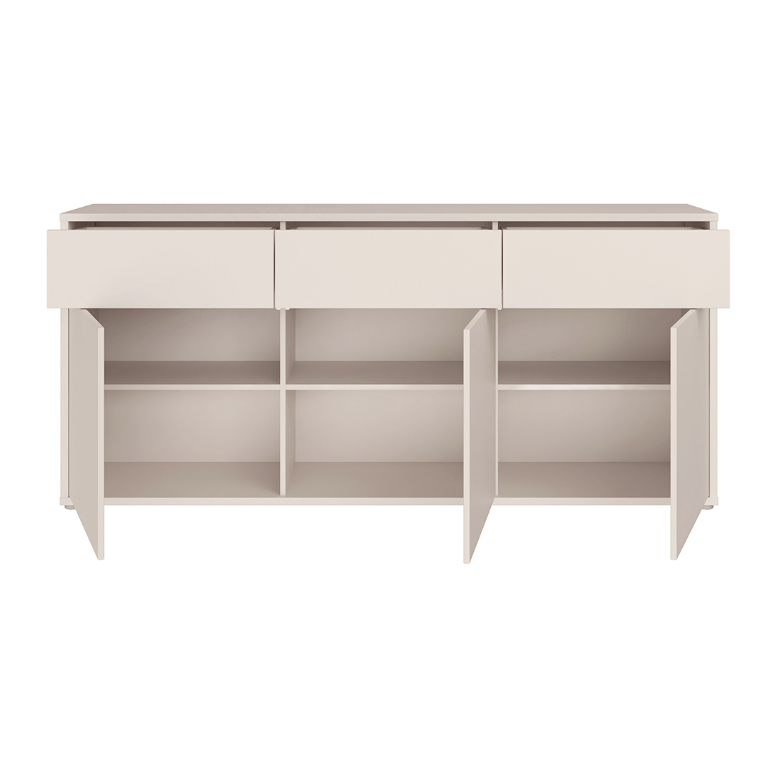 Wooden Sideboard With 3 Push-to-Open Doors And 3 Drawers - Alice Springs