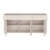 Wooden Sideboard With 3 Push-to-Open Doors And 3 Drawers - Alice Springs
