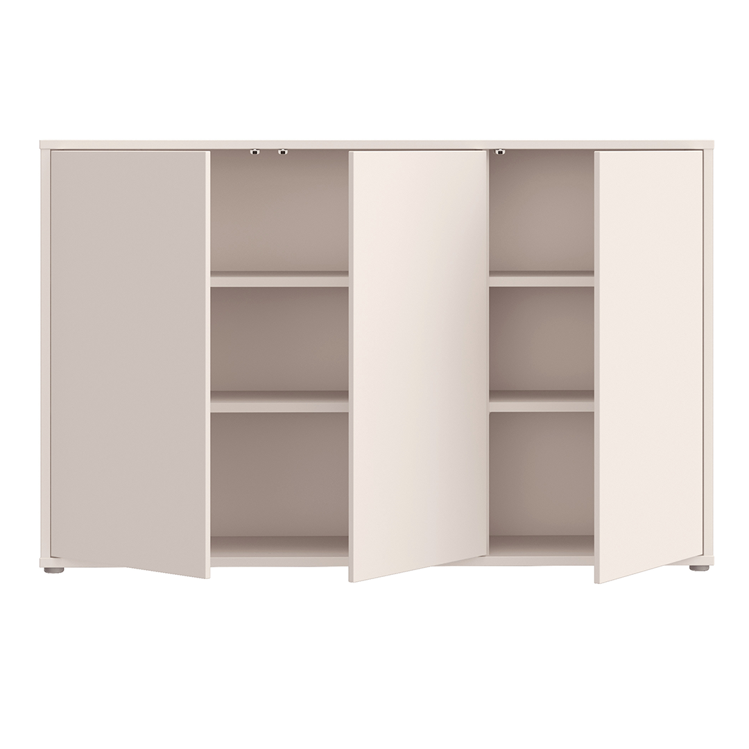 Wooden Sideboard With 3 Push-to-Open Doors - Alice Springs