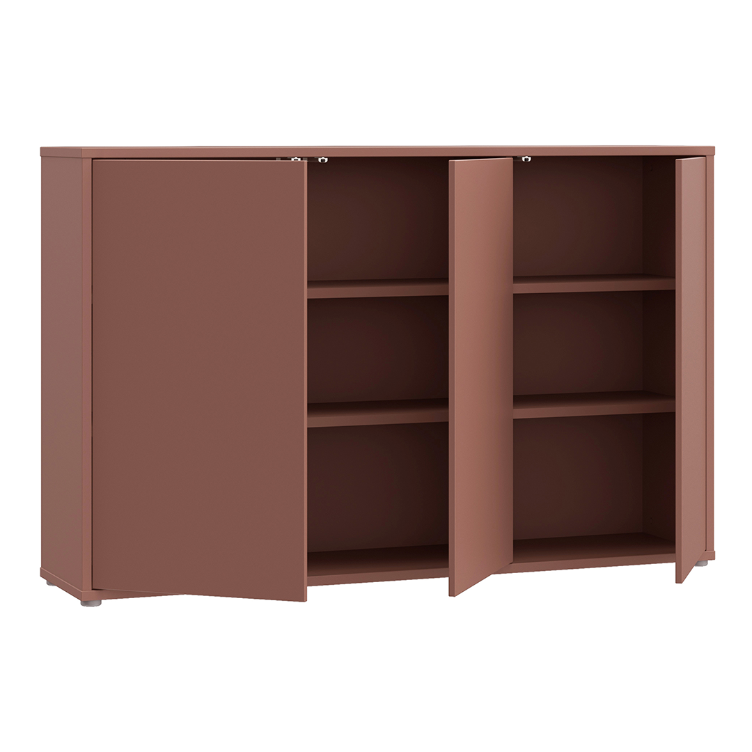 Wooden Sideboard With 3 Push-to-Open Doors - Alice Springs