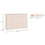 Wooden Sideboard With 4 Doors And 1 Drawer - Alice Springs
