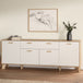 Wooden Sideboard 195.7cm Wide With 4 Doors And 1 Drawer In White Fronts - Ikast