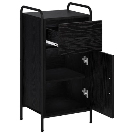 Wooden Sideboard 40cm wide With 1 Door 1 Drawer And Steel Frame - Vantage Home