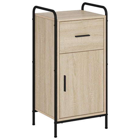 Wooden Sideboard 40cm wide With 1 Door 1 Drawer And Steel Frame - Vantage Home