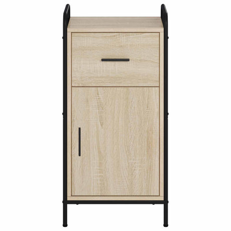 Wooden Sideboard 40cm wide With 1 Door 1 Drawer And Steel Frame - Vantage Home