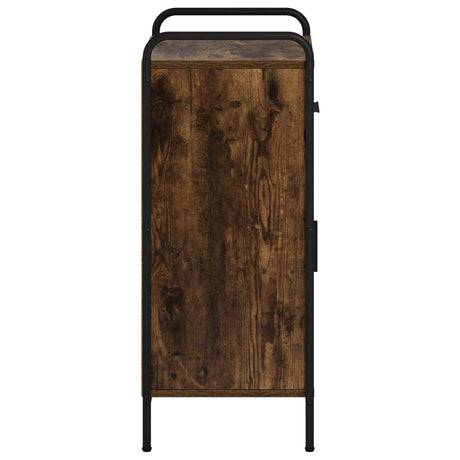 Wooden Sideboard 40cm wide With 1 Door 1 Drawer And Steel Frame - Vantage Home