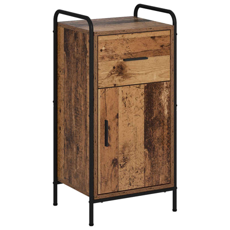 Wooden Sideboard 40cm wide With 1 Door 1 Drawer And Steel Frame - Vantage Home