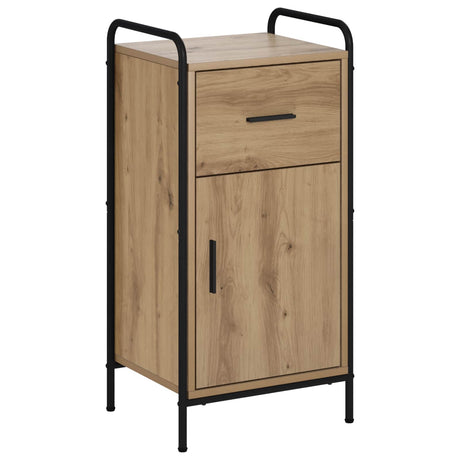 Wooden Sideboard 40cm wide With 1 Door 1 Drawer And Steel Frame - Vantage Home