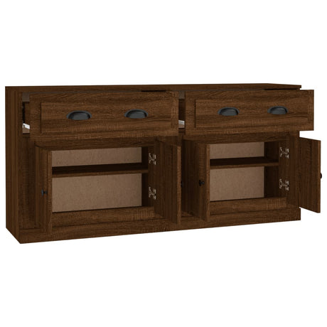 Wooden Sideboard 60cm Wide With 2 Doors And 1 Drawer in Set Of 2 - Vantage Home