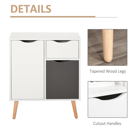Wooden Sideboard 60cm Wide With 2 Doors And 1 Drawer - Velmora