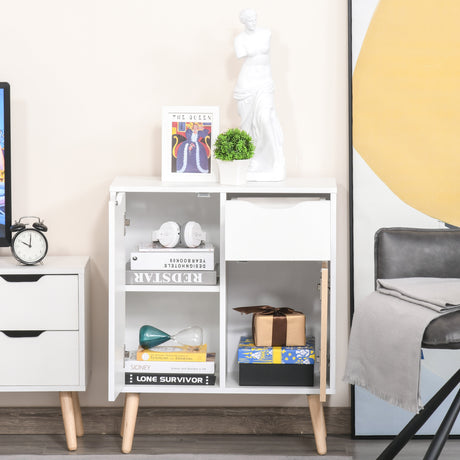 Wooden Sideboard 60cm Wide With 2 Doors And 1 Drawer - Velmora