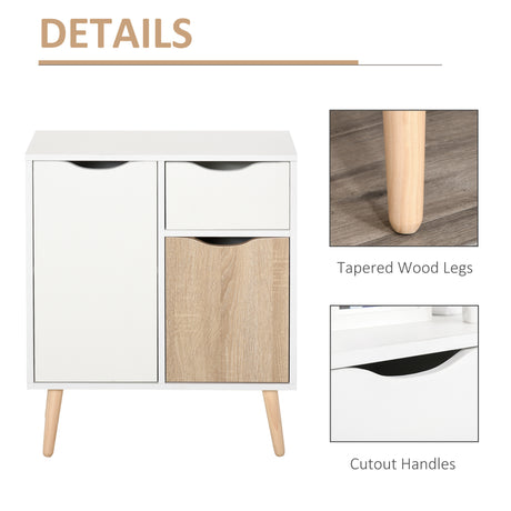 Wooden Sideboard 60cm Wide With 2 Doors And 1 Drawer - Velmora