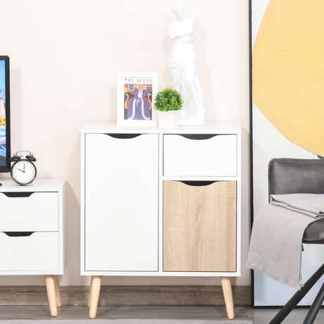 Wooden Sideboard 60cm Wide With 2 Doors And 1 Drawer - Velmora