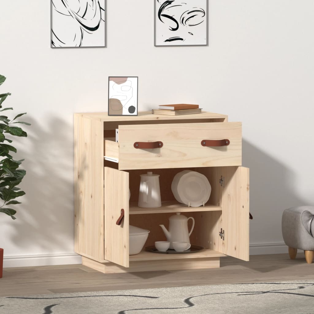 Wooden Sideboard 65.5cm Wide With 2 Doors 1 Drawer - Vantage Home