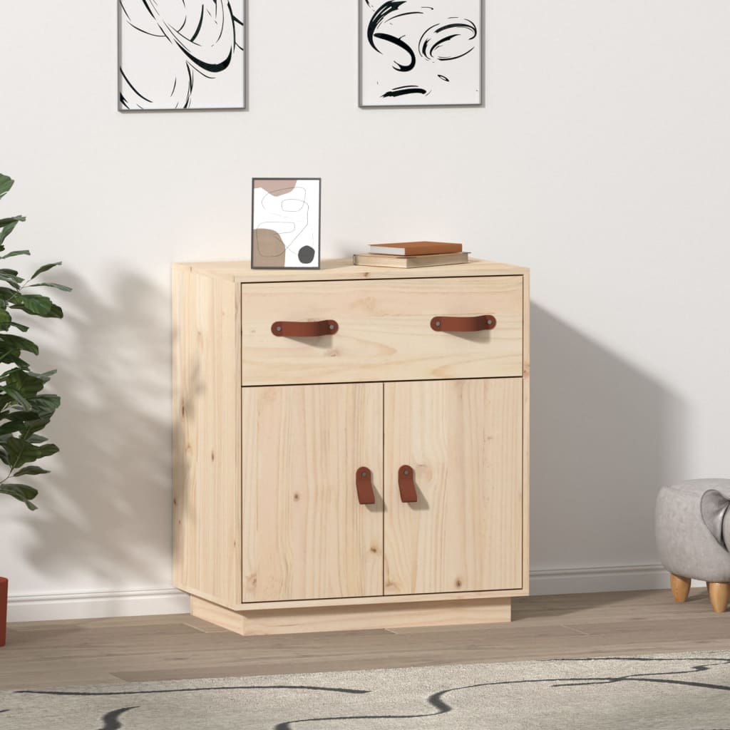 Wooden Sideboard 65.5cm Wide With 2 Doors 1 Drawer - Vantage Home