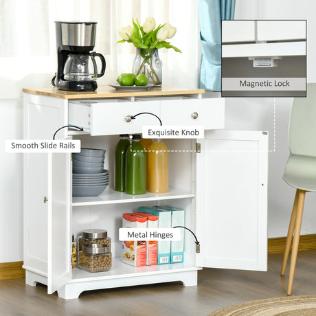 Wooden Sideboard 68cm Wide With 2 Doors And 1 Drawer - Velmora