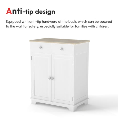 Wooden Sideboard 68cm Wide With 2 Doors And 1 Drawer - Velmora