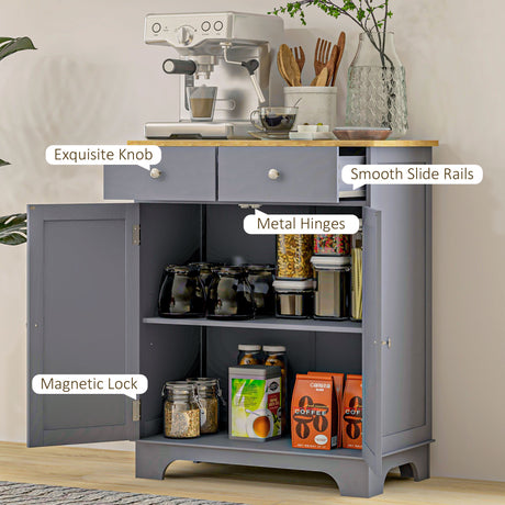 Wooden Sideboard 68cm Wide With 2 Doors And 1 Drawer - Velmora