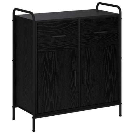 Wooden Sideboard 73cm wide With 2 Doors 2 Drawers And Steel Frame - Vantage Home