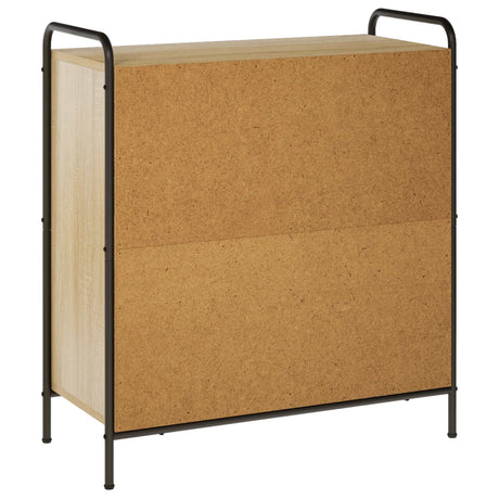 Wooden Sideboard 73cm wide With 2 Doors 2 Drawers And Steel Frame - Vantage Home