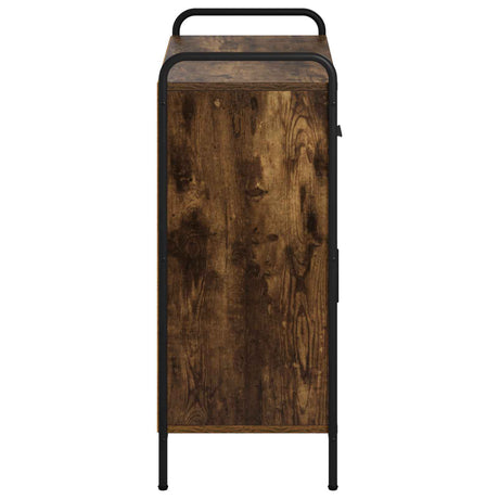 Wooden Sideboard 73cm wide With 2 Doors 2 Drawers And Steel Frame - Vantage Home