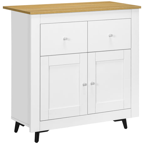 Wooden Sideboard 78cm Wide With 2 Doors And 2 Drawers - Velmora