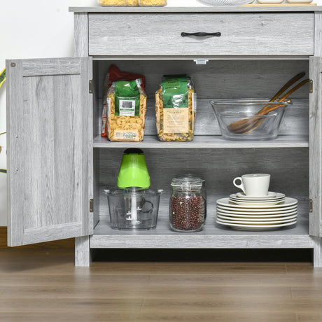 Wooden Sideboard 80cm Wide With 2 Doors And 1 Drawer - Velmora