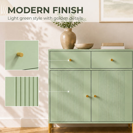 Wooden Sideboard 80cm Wide With 2 Doors And 2 Drawers - Velmora