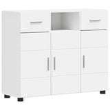 Wooden Sideboard 88.5cm Wide With 3 Doors And 2 Drawers - Vantage Home