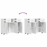 Wooden Sideboard 88.5cm Wide With 3 Doors And 2 Drawers - Vantage Home