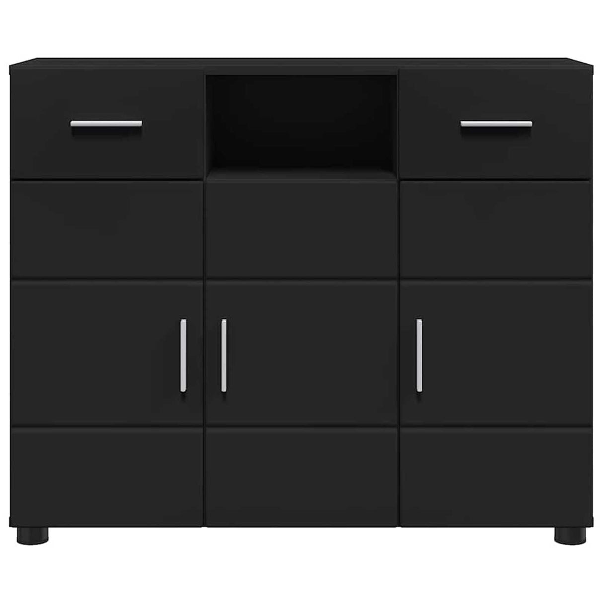 Wooden Sideboard 88.5cm Wide With 3 Doors And 2 Drawers - Vantage Home
