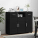 Wooden Sideboard 88.5cm Wide With 3 Doors And 2 Drawers - Vantage Home