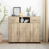 Wooden Sideboard 88.5cm Wide With 3 Doors And 2 Drawers - Vantage Home