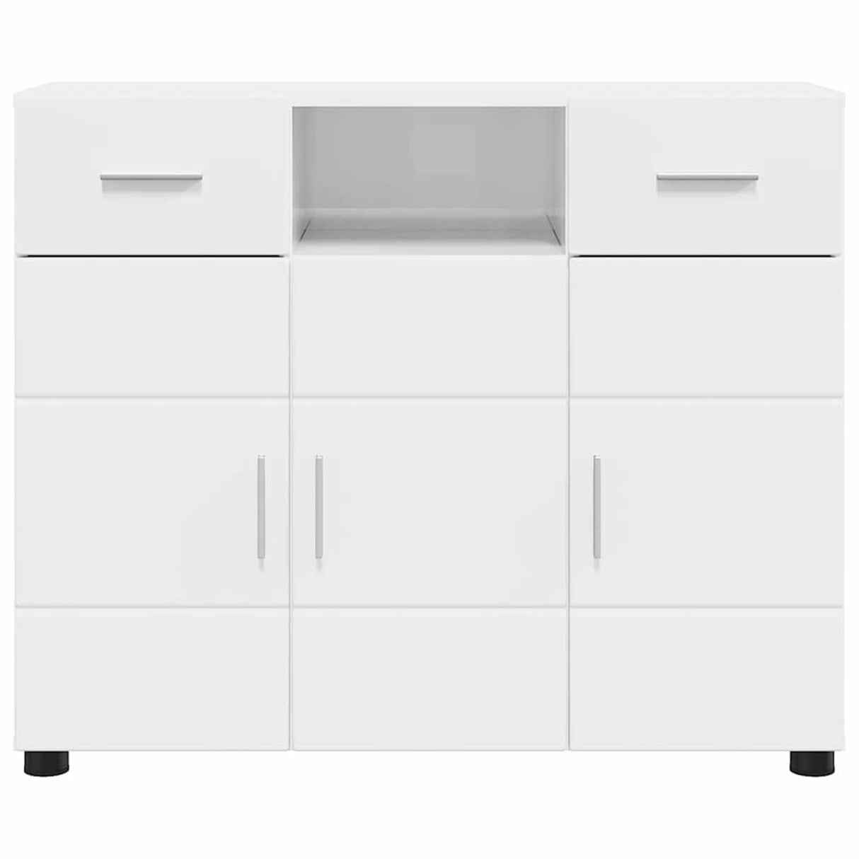 Wooden Sideboard 88.5cm Wide With 3 Doors And 2 Drawers - Vantage Home