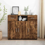 Wooden Sideboard 88.5cm Wide With 3 Doors And 2 Drawers - Vantage Home