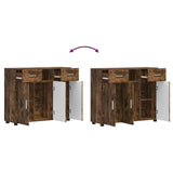 Wooden Sideboard 88.5cm Wide With 3 Doors And 2 Drawers - Vantage Home