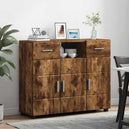 Wooden Sideboard 88.5cm Wide With 3 Doors And 2 Drawers - Vantage Home