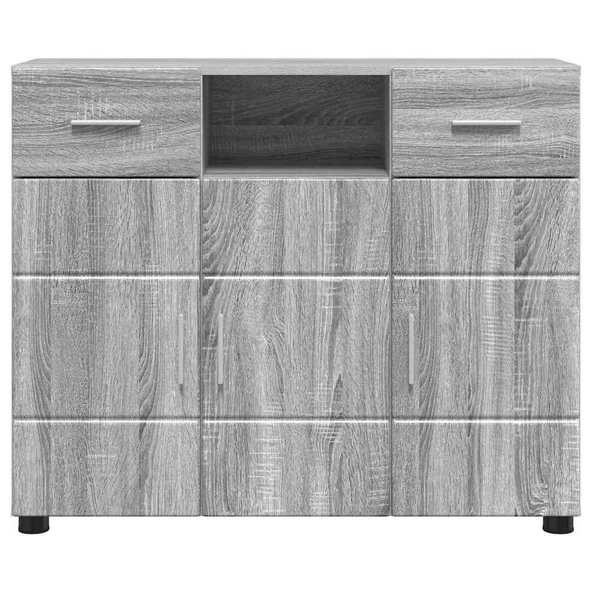 Wooden Sideboard 88.5cm Wide With 3 Doors And 2 Drawers - Vantage Home