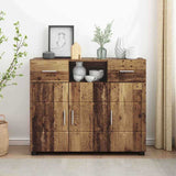 Wooden Sideboard 88.5cm Wide With 3 Doors And 2 Drawers - Vantage Home