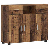 Wooden Sideboard 88.5cm Wide With 3 Doors And 2 Drawers - Vantage Home