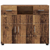 Wooden Sideboard 88.5cm Wide With 3 Doors And 2 Drawers - Vantage Home