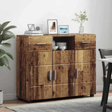 Wooden Sideboard 88.5cm Wide With 3 Doors And 2 Drawers - Vantage Home