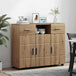 Wooden Sideboard 88.5cm Wide With 3 Doors And 2 Drawers - Vantage Home